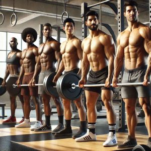 Bodybuilders at work